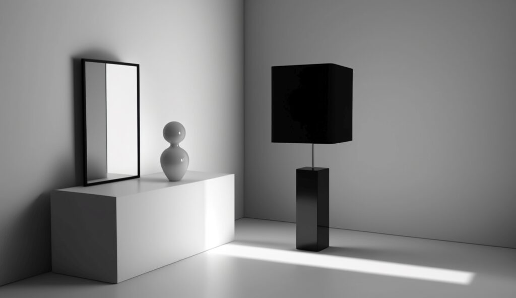 Modern empty room with clean design and decoration ,generative artificial intelligence